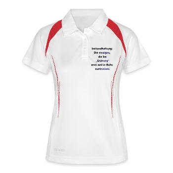 Instandhaltung T-Shirt Lustiges Geschenk Handwerk! - Frauen Polo atmungsaktiv - Weiß/Rot - Vorne