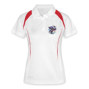 Accessoires de pilote de drone Drone Pilote de drone Cadeau - Polo respirant Femme - blanc/rouge - Devant