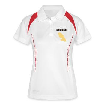 T-shirt Martinique - Antilles - Polo respirant Femme - blanc/rouge - Devant