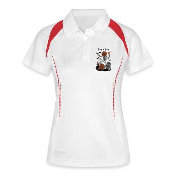 Süßes oder Saures Tanzen - Frauen Polo atmungsaktiv - Weiß/Rot - Vorne