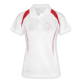 Pink Erfolg - Frauen Polo atmungsaktiv - Weiß/Rot - Vorne