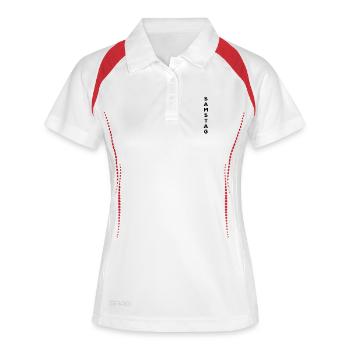 Samedi - noir - Polo respirant Femme - blanc/rouge - Devant