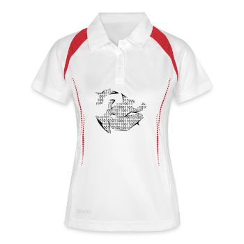 Programmierer - Frauen Polo atmungsaktiv - Weiß/Rot - Vorne
