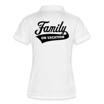 Famille En Vacances (Vacances En Famille / Noir) - Polo respirant Femme - blanc/rouge - Dos