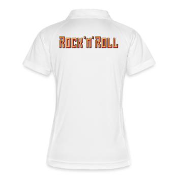 Lettrage Rock 'n' Roll (3D / 3C) - Polo respirant Femme - blanc/rouge - Dos