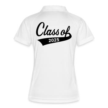 Classe de 2025 (Classe de graduation / B) - Polo respirant Femme - blanc/rouge - Dos