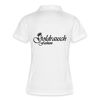 bicycle smiley - Frauen Polo atmungsaktiv - Weiß/Rot - Hinten