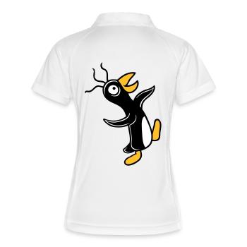 Le pingouin fou devient stupide a l’air stupide idiot - Polo respirant Femme - blanc/rouge - Dos