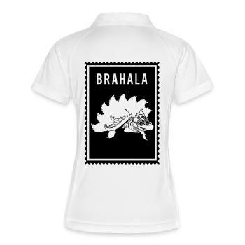 Brahala - Wayang - Frauen Polo atmungsaktiv - Weiß/Rot - Hinten