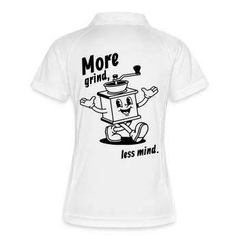 Plus de grind, moins d’esprit ! - Polo respirant Femme - blanc/rouge - Dos