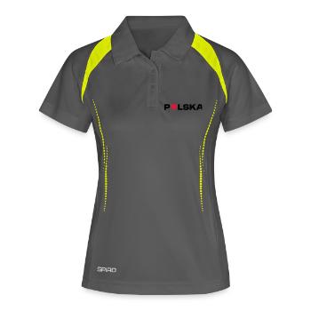 LOVE POLSKA Gift - Women's Polo breathable - grey/lime - Front