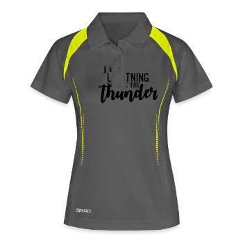 I Was Lightning Before The Thunder - Women's Polo breathable - grey/lime - Front