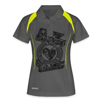 Love. Dance. Music. - Frauen Polo atmungsaktiv - Grau/Limette - Vorne
