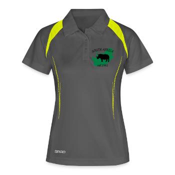 South Africa Design - Women's Polo breathable - grey/lime - Front
