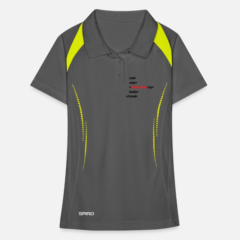 Hallo Welt HTML – Lustiges Programmierer & Coding  Frauen Polo atmungsaktiv