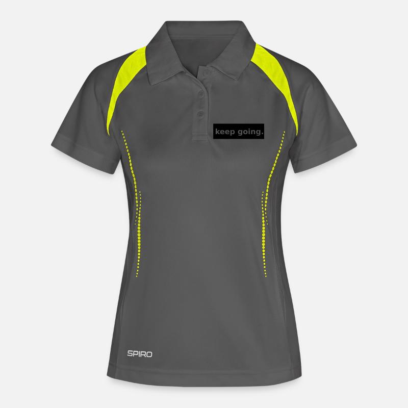 keep going - Women's Polo breathable - grey/lime