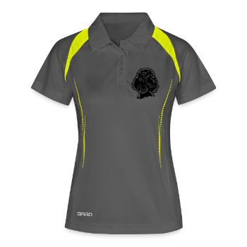 Tête de puiche - Polo respirant Femme - gris/vert citron - Devant