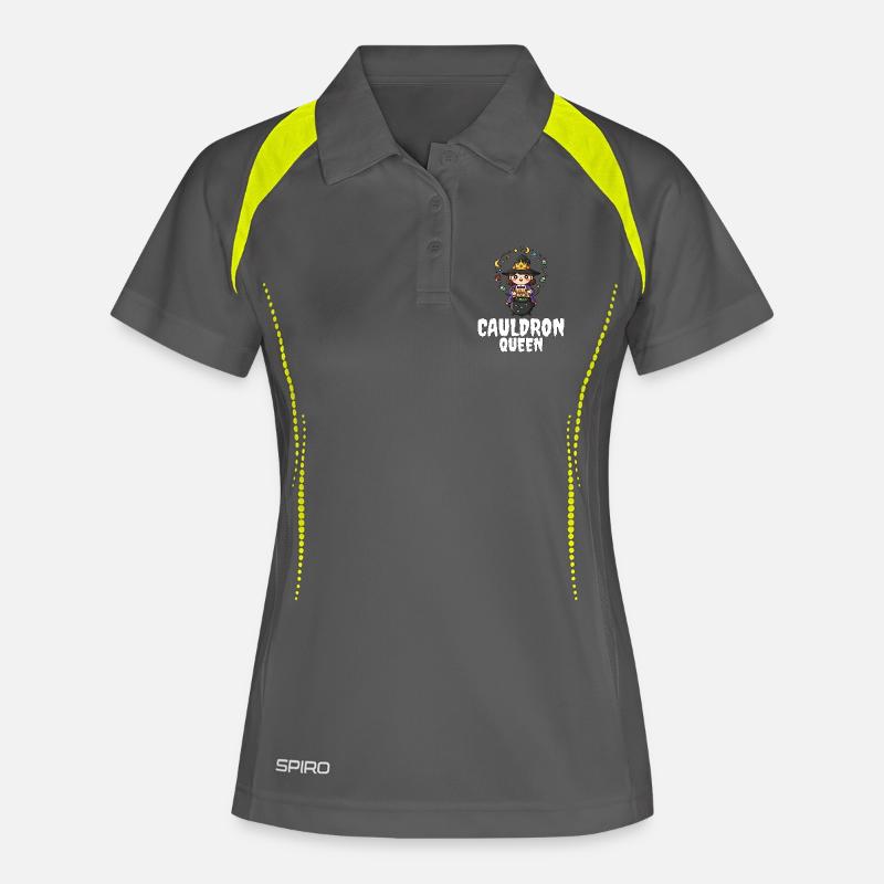 CAULDRON_QUEEN - Women's Polo breathable - grey/lime