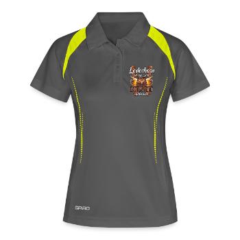 Trachten T-Shirt Herren Trachtenshirt Lederhose - Frauen Polo atmungsaktiv - Grau/Limette - Vorne