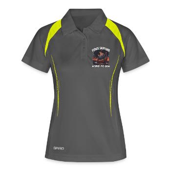Chantier naval de Floki depuis 793 après J.-C. - Polo respirant Femme - gris/vert citron - Devant