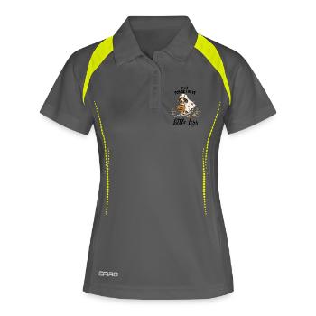 Dachshund Ghost Halloween Trick or Treat - Women's Polo breathable - grey/lime - Front
