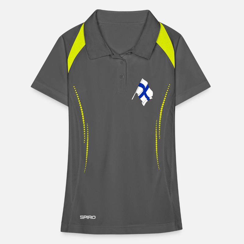Drapeau de la Finlande Polo respirant Femme