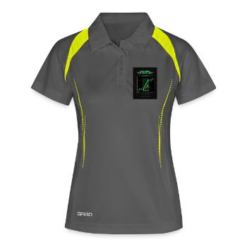 Graphique de scalping Neon 5M - Polo respirant Femme - gris/vert citron - Devant