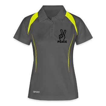Vrede Peace - Women's Polo breathable - grey/lime - Front
