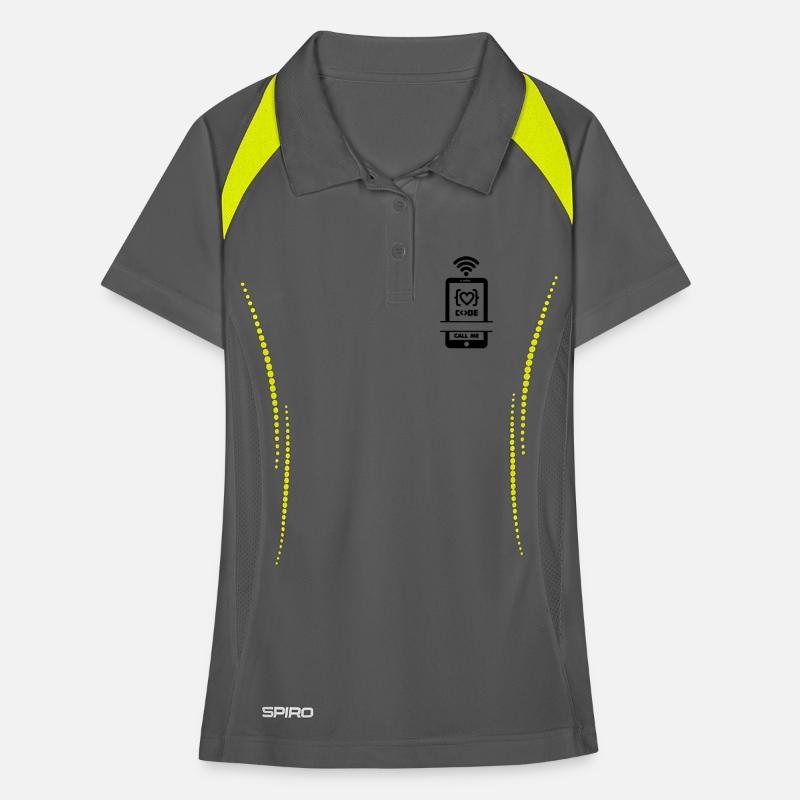Codist Call me phone code heart Women's Polo breathable
