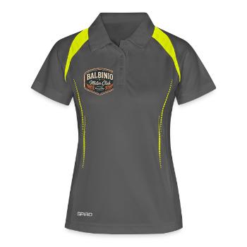 Écusson vintage du Balbinio Motor Club - Polo respirant Femme - gris/vert citron - Devant
