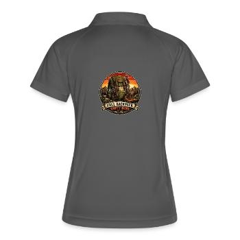 Full Backpack, Empty Mind, Hiking Shirt and gift - Women's Polo breathable - grey/lime - Back