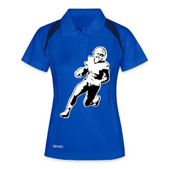 American Football - Frauen Polo atmungsaktiv - Königsblau/Navy - Vorne