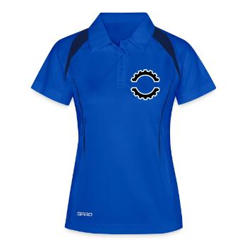 EBM Logo 5 (Vector) - Polo respirant Femme - bleu roi/marine - Devant
