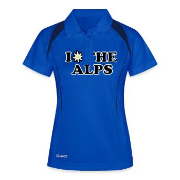 J’adore les Alpes - Polo respirant Femme - bleu roi/marine - Devant