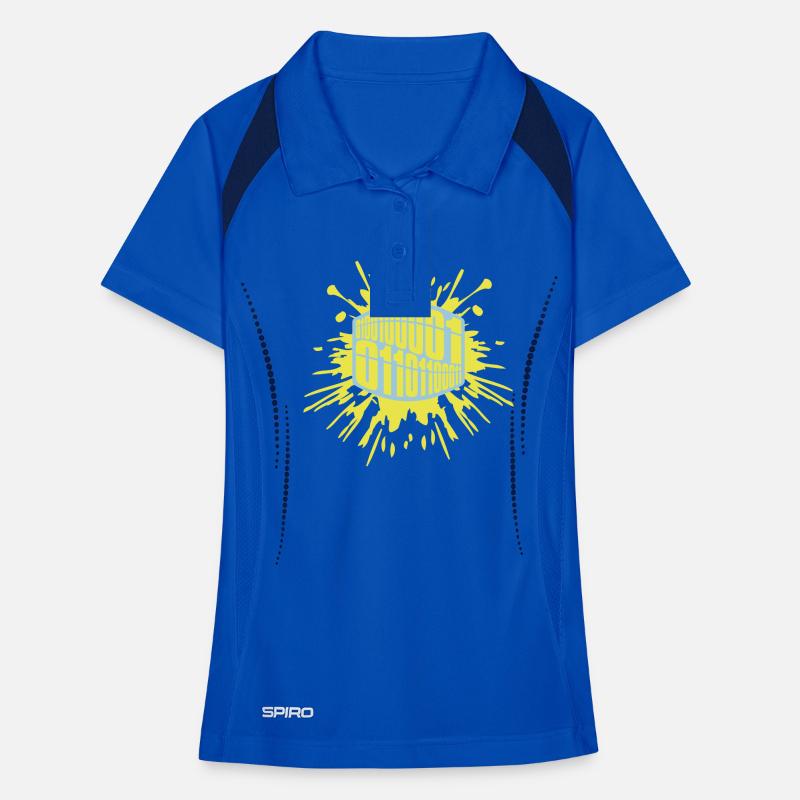 Langage de programme de code binaire Polo respirant Femme