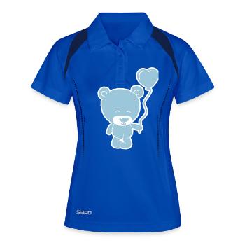 cute bear boy - Polo respirant Femme - bleu roi/marine - Devant