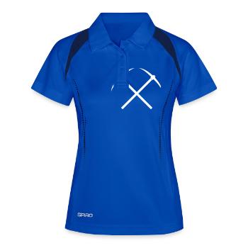 Spitzhacken Vector - Frauen Polo atmungsaktiv - Königsblau/Navy - Vorne