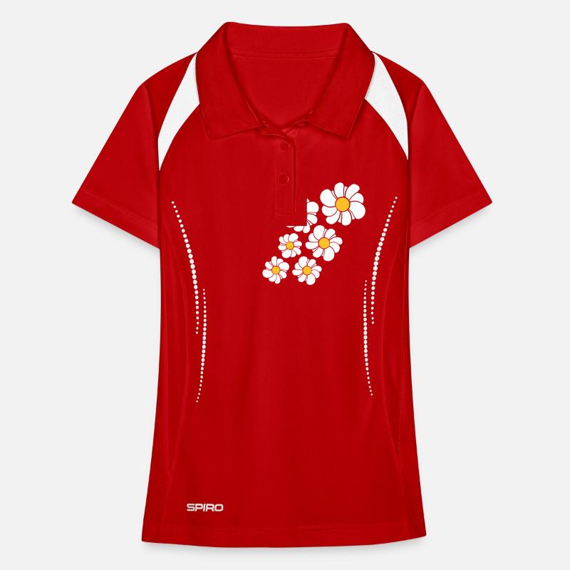 conception de modèle de fleur bleue daisy daisy be Polo respirant Femme