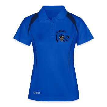 Écouter de la musique - Polo respirant Femme - bleu roi/marine - Devant