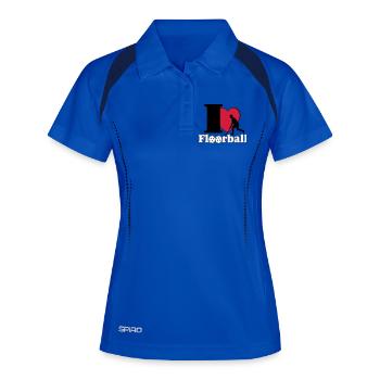 Floorball , Unihockey , Hockey , Fun I love..(25) - Frauen Polo atmungsaktiv - Königsblau/Navy - Vorne