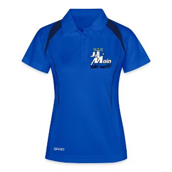 Ostsee Nordsee Shirt , Fun Shirt(25) - Frauen Polo atmungsaktiv - Königsblau/Navy - Vorne