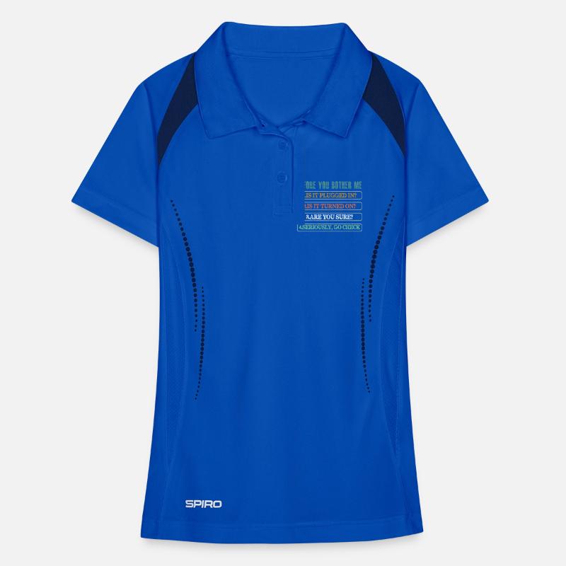 Information Technology Tech Technical Support Women's Polo breathable