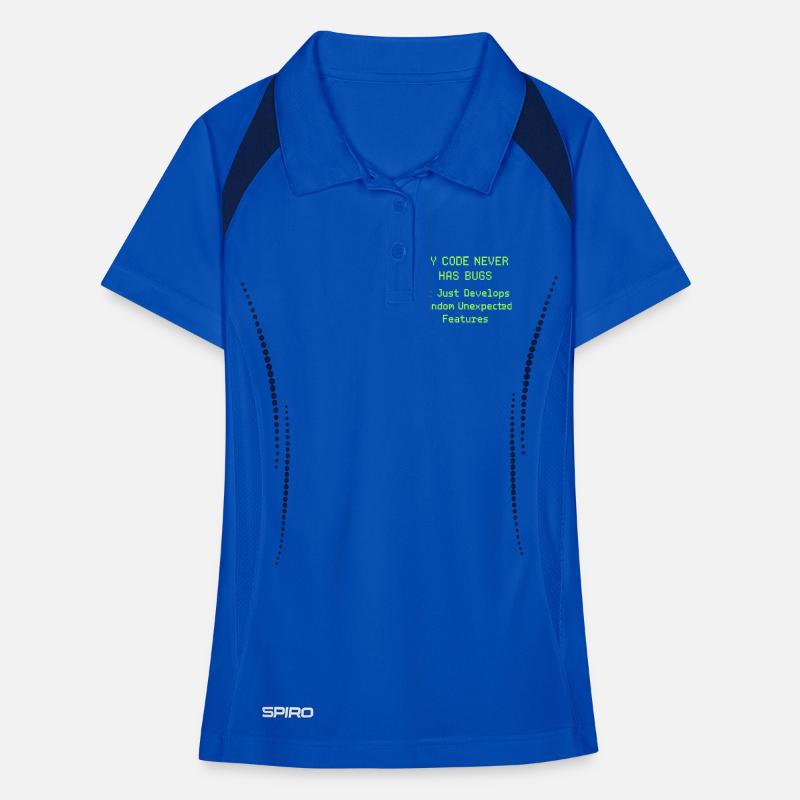 Mon code n’a jamais de bugs, il se développe simplement de manière aléatoire Polo respirant Femme