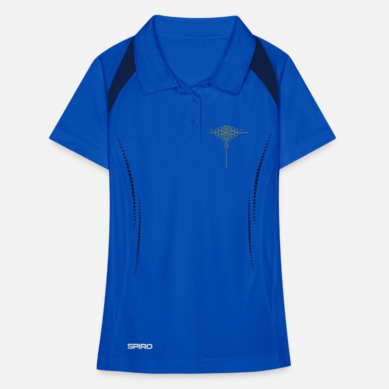 Nerd Hex Pattern Gradient Women's Polo breathable