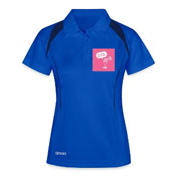 Be a Voice, Not an Echo - Frauen Polo atmungsaktiv - Königsblau/Navy - Vorne