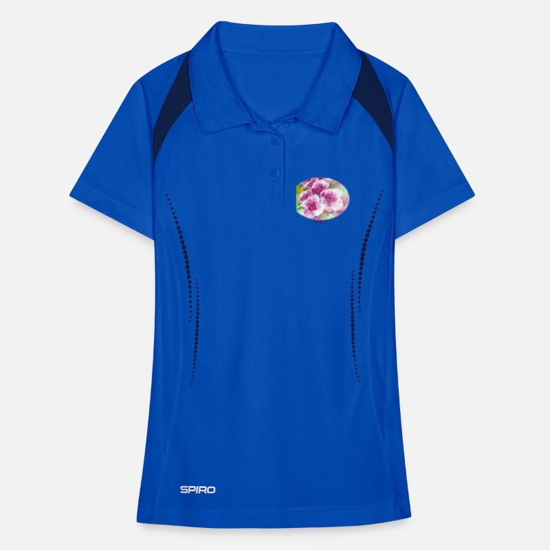 Grace - Vibrant Spring Blossom Ellipse Women's Polo breathable