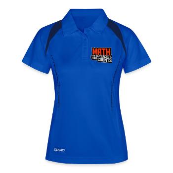 Les mathématiques La seule matière qui compte Nerd Mathe Logo - Polo respirant Femme - bleu roi/marine - Devant