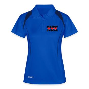 Maman d'Amour - Fête des Mères - Polo respirant Femme - bleu roi/marine - Devant