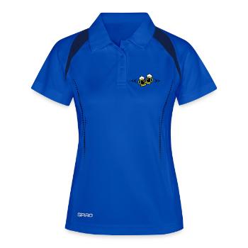 Bier Anstoßen Symbol Bierkrug - Frauen Polo atmungsaktiv - Königsblau/Navy - Vorne