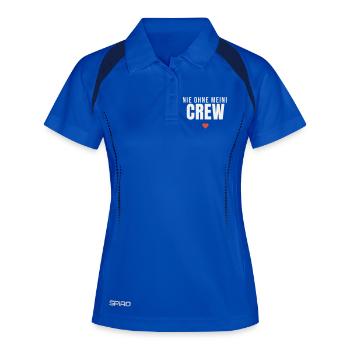 Nie ohne meine Crew Spruch Team Freunde Gruppe - Frauen Polo atmungsaktiv - Königsblau/Navy - Vorne